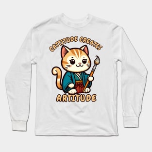 Artist cat Long Sleeve T-Shirt